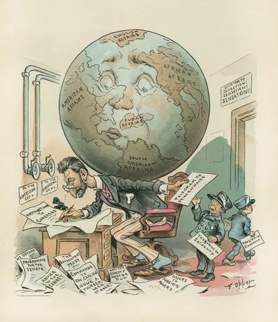 Atlas Joe; or, the fearful responsibilities of a self-appointed manager of the universe by Frederick Burr Opper, 1896 —…