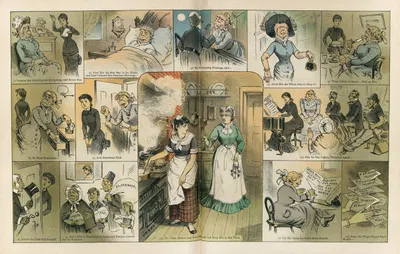 How to keep a girl by Frederick Burr Opper, 1883 — digital art print download
