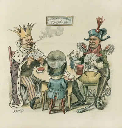 McKinley has almost all the chips; – but the game is young, yet by Frederick Burr Opper, 1894 — digital art print download