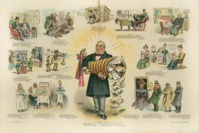 McKinley's valentines from his expectant and hopeful fellow-citizens by Frederick Burr Opper, 1897 — digital art print…