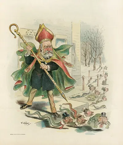 New York's St. Patrick by Frederick Burr Opper, 1895 — digital art print download