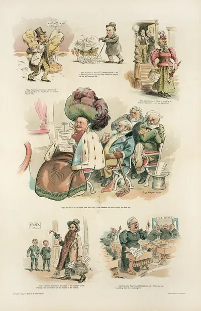 Old jokes in new political clothes by Frederick Burr Opper, 1895 — digital art print download