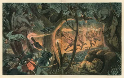 The coming conflagration in the European forest by Friedrich Graetz, 1883 — digital art print download