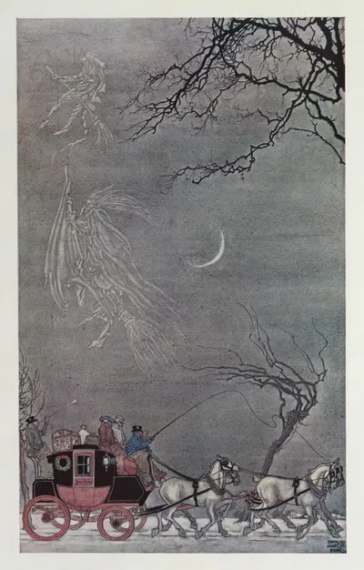 Рождественский экипаж by Рэймонд Кроуфорд Юэр, 1914 — digital art print download