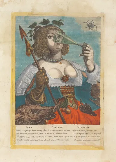 Гола – Октябрь – Скорпион by Алессандро Темини, 1600-1699 — digital art print download
