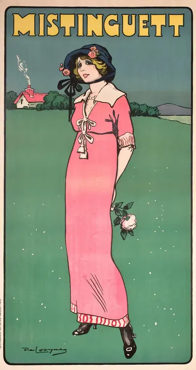 Мистингетта by Даниэль де Лоскес, 1911 — digital art print download