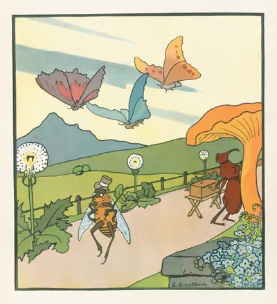 Комические совы Pl.10 by Элизабет Шеллбах, 1909 — digital art print download