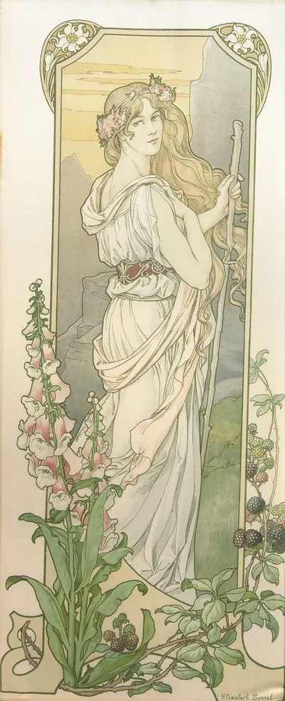 Цветок гор by Элизабет Сонрель, 1903 — digital art print download