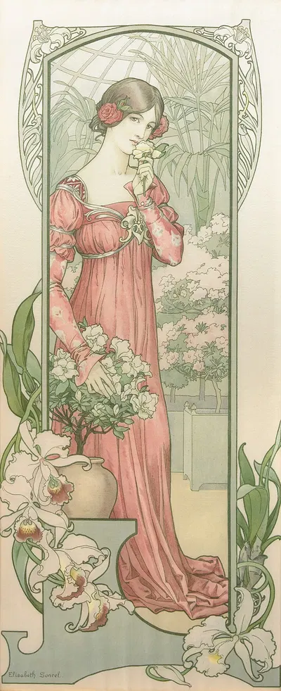 Цветы теплицы by Элизабет Сонрель, 1903 — digital art print download