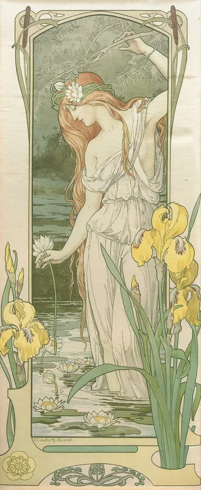 Цветы вод by Элизабет Сонрель, 1903 — digital art print download