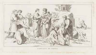 Parnasus et Poeta by Джулио Романо, 1825 — digital art print download