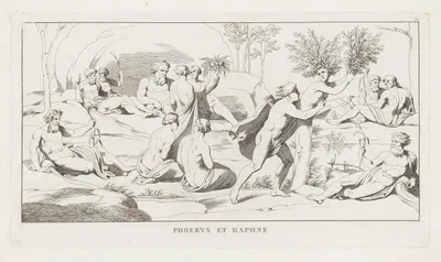 Phoebus et Daphne by Джулио Романо, 1825 — digital art print download