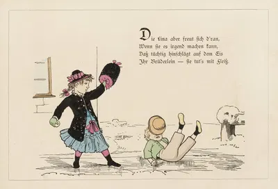 Хорошая Берта и плохая Лина, пл.16 by Лотар Меггендорфер, 1905 — digital art print download