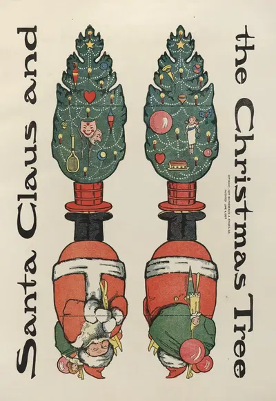 Санта-Клаус и рождественская елка by М.А. Глен, 1907 — digital art print download