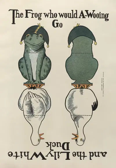 Лягушка, которая хотела пойти на свидание, и белая утка by М.А. Глен, 1907 — digital art print download