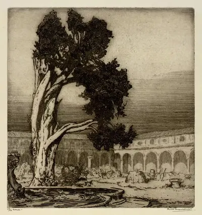 Кипарис Микеланджело, Рим by Фабио Мауронер, 1913 — digital art print download