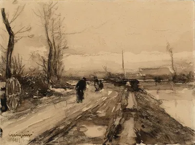 Landscape by Ferdinand Luigini, 1915 — digital art print download