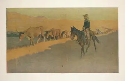 Trailing Texas Cattle by Frederic Remington, 1904 — digital art print download