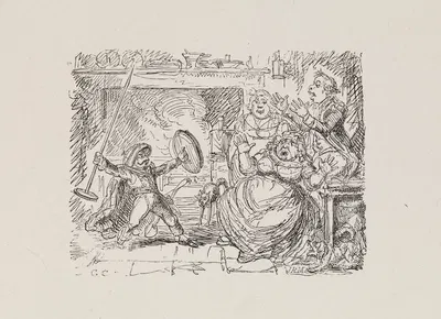 Иллюстрации для Универсального певца by Джордж Круикшанк, 1825 — digital art print download