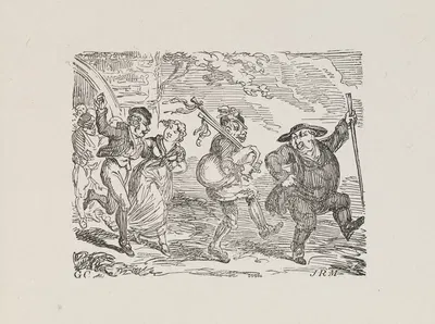 Иллюстрации для Универсального певца Пл.05 by Джордж Круикшанк, 1825 — digital art print download