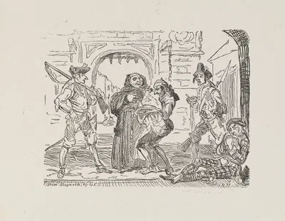 Иллюстрации для Универсального песенника Пл.08 by Джордж Круикшанк, 1825 — digital art print download