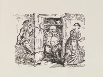Иллюстрации к Универсальному песеннику Пл.17 by Джордж Круикшанк, 1825 — digital art print download