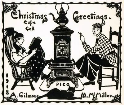Christmas Greetings 1918 by Mildred McMillen, 1918 — digital art print download