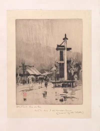 Дождливый день в Хаконе, Япония by Сэр Альфред Ист, 1892 — digital art print download