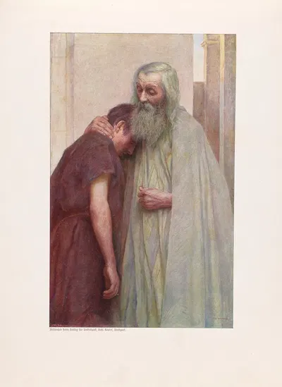 Эжен Бурнанд; десять цветных художественных листов Pl.06 by Южен Бюрнан, 1904 — digital art print download