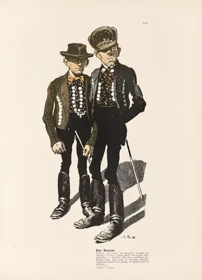 Der Kenner by Eduard Thöny, 1901 — digital art print download