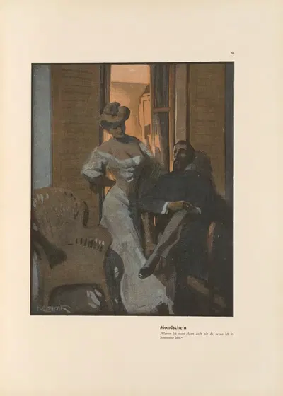Mondschein by Ferdinand Freiherr von Reznicek, 1908 — digital art print download