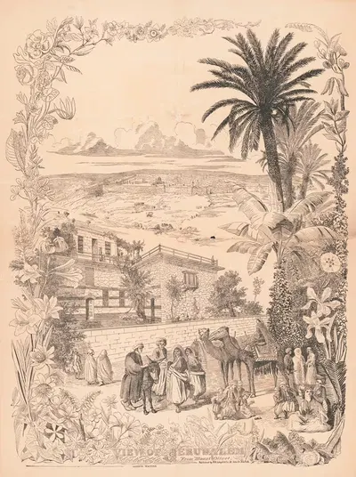 Вид Иерусалима с горы Оливной by Х. Х. Ллойд и Ко, 1869 — digital art print download