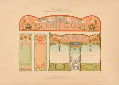 Coiffeur, Parfumeur by Henry Guédy, 1905 — digital art print download