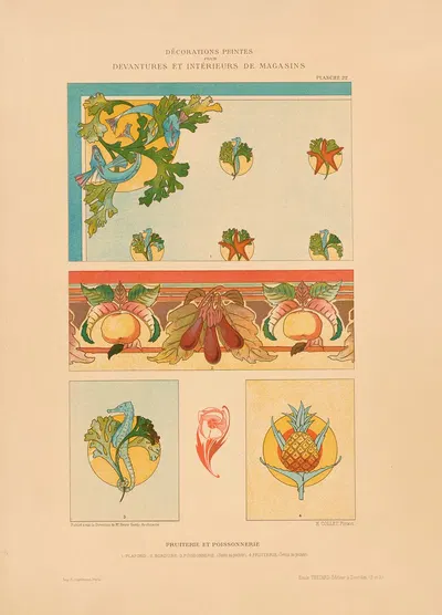 Fruiterie et Poissonnerie. by Henry Guédy, 1905 — digital art print download