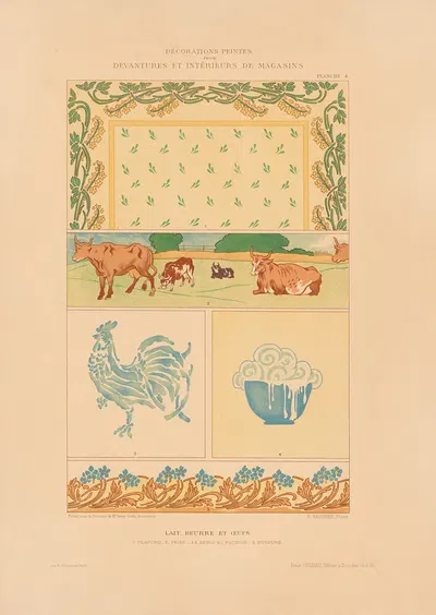 Lait, Beurre et Oeufs. by Henry Guédy, 1905 — digital art print download