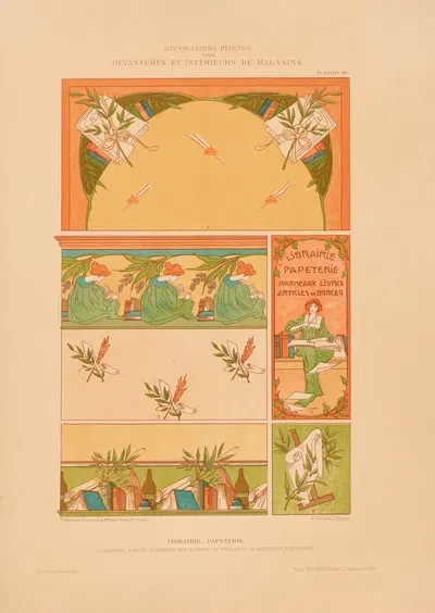 Librairie et Papeterie. by Henry Guédy, 1905 — digital art print download