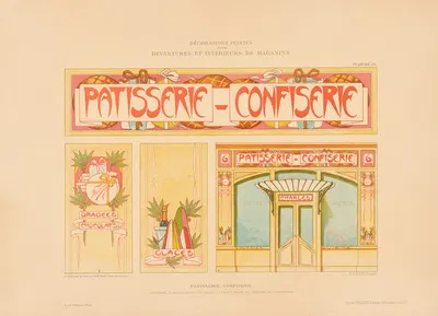 Pàtisserie-Confiserie by Henry Guédy, 1905 — digital art print download