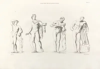Anatomie du gladiateur combattant Pl.21 by Jean-Galbert Salvage, 1812 — digital art print download