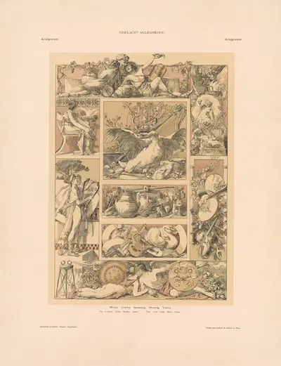 Allegorien, neue Folge Pl.018 by Martin Gerlach, 1900 — digital art print download