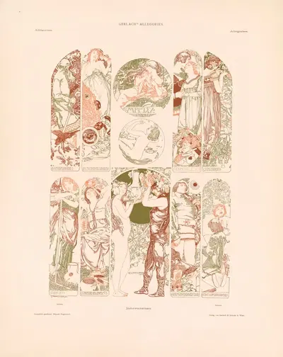 Allegorien, neue Folge Pl.084 by Martin Gerlach, 1900 — digital art print download