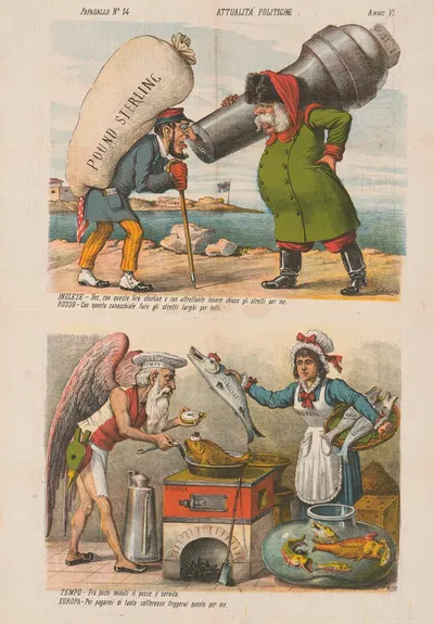 Политические актуальности by Аугусто Гросси, 1878 — digital art print download