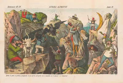 Альпинистские препятствия by Аугусто Гросси, 1878 — digital art print download