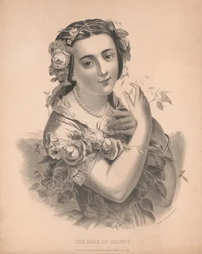 Роза красоты by Шарль Любре, 1875 — digital art print download