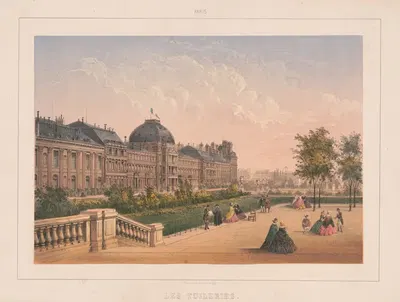 Paris. Les Tuileries by Charles Rivière, 1870-1879 — digital art print download