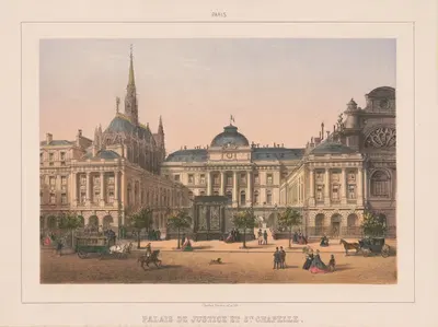 Париж. Дворец правосудия и Сент-Шапель by Шарль Ривьер, 1870-1879 — digital art print download