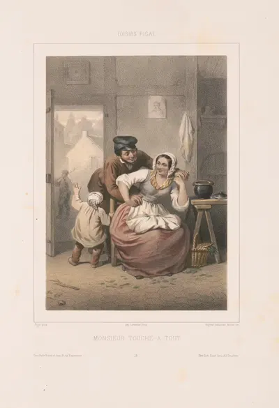 Monsieur touche-a-tout by Edmé Jean Pigal, 1852 — digital art print download