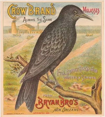 Crow brand molasses. Bryan Bro's New Orleans by Koeckert & Walle, 1891 — digital art print download