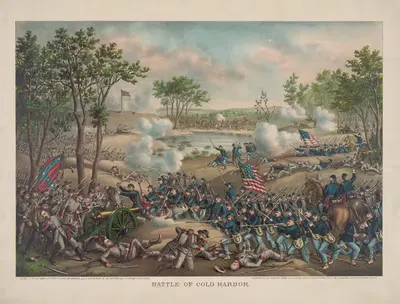 Battle of Cold Harbor by Kurz & Allison, 1888 — digital art print download