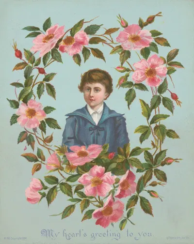 My heart's greeting to you by Obpacher Brothers, 1884 — digital art print download