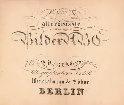 Das allegrösste Bilder ABC – Title Page by Theodor Hosemann, 1828 — digital art print download